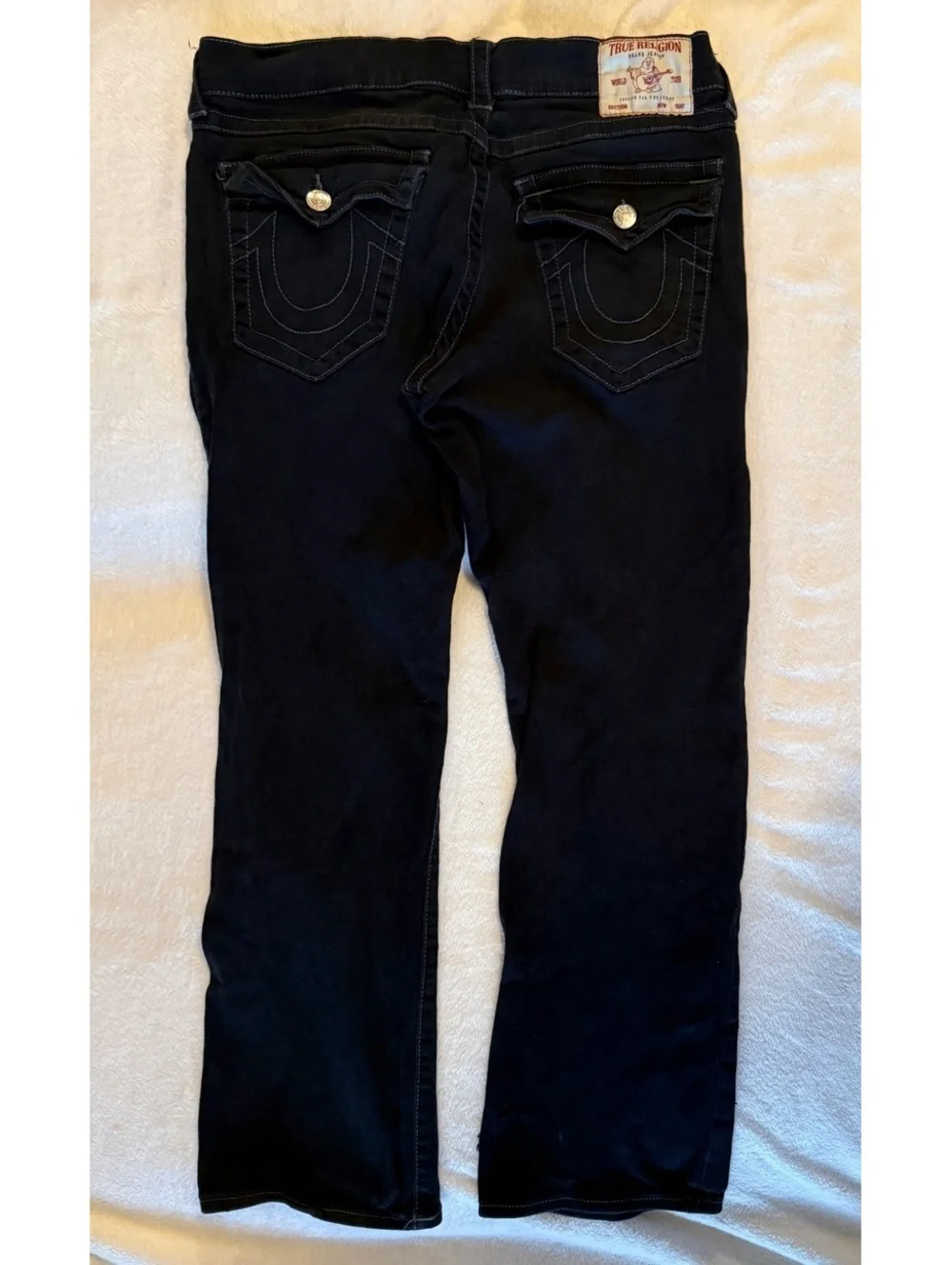 True Religion Ricky Jeans Mens 34 Black Relaxed Straight